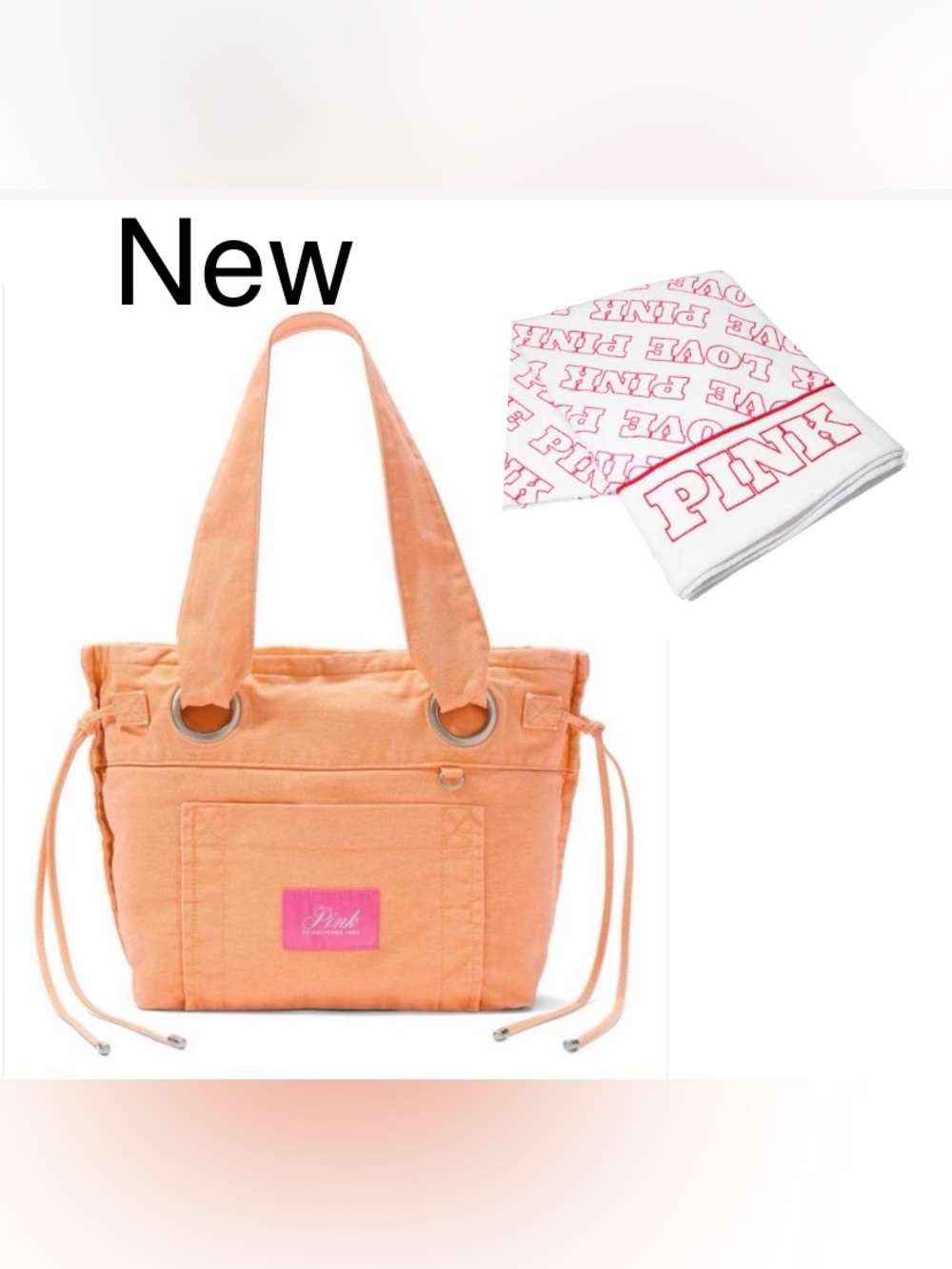 Victoria's Secret Flat Bottom Tote & Towel Set